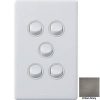Legrand ED770/5WE 5 Gang Dedicated Plate Switch, White, 16A, 230-240VAC