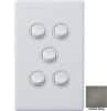 Legrand ED770/5WE 5 Gang Dedicated Plate Switch, White, 16A, 230-240VAC