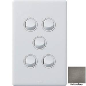 Legrand ED770/5WE 5 Gang Dedicated Plate Switch, White, 16A, 230-240VAC 1 Legrand ED770/5WE 5 Gang Dedicated Plate Switch, White, 16A, 230-240VAC
