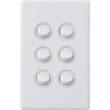 Legrand ED770/6WE 6 Gang Dedicated Plate Switch, White, 16A, 230-240VAC