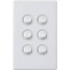 Legrand ED770/6WE 6 Gang Dedicated Plate Switch, White, 16A, 230-240VAC