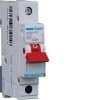 Mcb 6ka 63a 1 pole / 1 mod red toggle HAGMSN163R