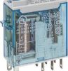 NHP 4652007424VDC Miniature Industrial Relay 8A 2 C/O 24V DC Coil w/Pb+Led+Mi