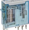 NHP 4652007424VDC Miniature Industrial Relay 8A 2 C/O 24V DC Coil w/Pb+Led+Mi