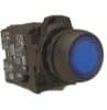 Illum p/button flush blue 240v ac 1n/o NHPD7PLF6PN7WX10