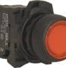 NHP D7PLF4PN3RX01HS PUSHBUTTON 22.5mm PLASTIC FLUSH ILLUM RED 24V ACDC 1N/C HS