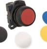 NHP D7PPBNCUHS D7 Universal Hangsell Pushbutton 22.5mm, Plastic, Flush, 1NC, Multi-Coloured Caps