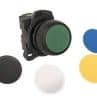 NHP D7PPBNOUHS D7 Universal Hangsell Pushbutton 22.5mm, Plastic, Flush, 1NO, Multi-Coloured Caps