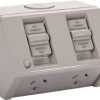 NHP NLGPO10D Weather Protected Double Power Outlet 10A 250V AC IP53 - Surface Mount