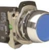 Pushbutton flush metal blue 1n/o 22.5mm NHPD7MF6MX10