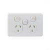 Power Point Switched 2 Gang 10A 250V