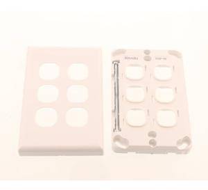 Light switch 6 gang plate only RVLS6P 1 Light switch 6 gang plate only RVLS6P