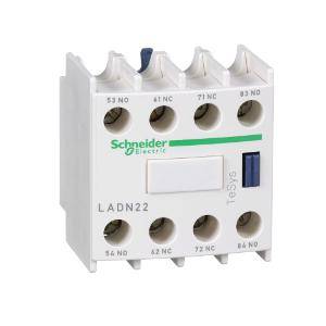 Aux contact block front mnt 2no/2nc cont SCHLADN22 1 Aux contact block front mnt 2no/2nc cont SCHLADN22