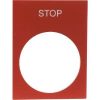 Legend plate stop red 30x40 for 22mm SCHZB2BY2304