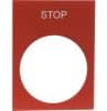 Legend plate stop red 30x40 for 22mm SCHZB2BY2304