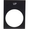 Legend plate up black 30x40 for 22mm SCHZB2BY2307