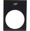 Legend plate up black 30x40 for 22mm SCHZB2BY2307
