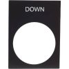 Legend plate down black 30x40 for 22mm SCHZB2BY2308