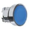 P/button oper flush s/r blu 22mm metal SCHZB4BA6