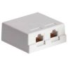 Socket surface mount c6 rj45 double CABSMBC62