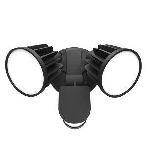 Sunny Lighting SES7080/2TC/BK Stargem 3 2 x 15 watt IP54 wall mounted LED floodlight with TC selectable colour temperature and PIR sensor 1 Sunny Lighting SES7080/2TC/BK Stargem 3 2 x 15 watt IP54 wall mounted LED floodlight with TC selectable colour temperature and PIR sensor