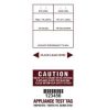 Self laminat test tag yellow except nsw MMSSLY