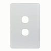 Switch Plate Vertical 2 Gang (Less Mech)