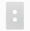 Switch Plate Vertical 2 Gang (Less Mech)