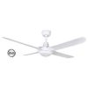 Spyda 50in 4b ceiling fan s/wht + led lt VENSPY1254WH-L