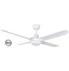 Spyda 50in 4b ceiling fan s/wht + led lt VENSPY1254WH-L