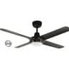 Spyda 50in 4b ceiling fan m/bk + led lt VENSPY1254BL-L