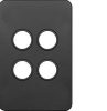 Silhouette 4g switch plate no mech mb HAGWBSSP4-MB
