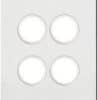Silhouette 4g switch plate no mech mw HAGWBSSP4-MW