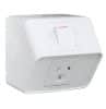 Weatherproof 10a single gpo white HAGWBWP1S-W