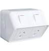 Weatherproof 10a dgpo white HAGWBWP2S-W