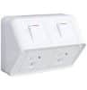 Weatherproof 10a dgpo shallow white HAGWBWP2SH-W