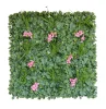 100x100cm Artificial Hedge Tile Pink Flower