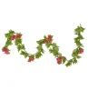 160cm Outdoor Red Poinsettia Garland