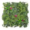 50 x 50cm Mixed Leaf Pink Artificial Hedge Tile