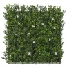 50x50cm Artificial Hedge Tile White Ditsy Flower