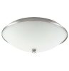 Airflow AIROYSS Ceiling Fan Light, Oyster, Retrofit, 2 x E27 Edison Screw Lampholders, Glass Opal Diffuser, 240V, Stainless Steel