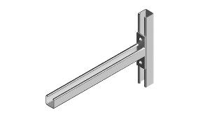 Burndy CL300H Cantilever Bracket, Unsupported, Unbraced, 300mm, HDG, Hot Dipped Galvanised 1 Burndy CL300H Cantilever Bracket, Unsupported, Unbraced, 300mm, HDG, Hot Dipped Galvanised
