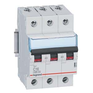 Legrand 403548 TX3 Circuit Breaker, 3 Pole, C Curve, 32A, 6kA Breaking Capacity, DIN Rail Mount, 230/400VAC, IP20/IP40, 88mm Length, Polyester Enclosure, White 1 Legrand 403548 TX3 Circuit Breaker, 3 Pole, C Curve, 32A, 6kA Breaking Capacity, DIN Rail Mount, 230/400VAC, IP20/IP40, 88mm Length, Polyester Enclosure, White