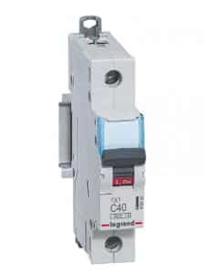 Legrand 403438 Miniature Circuit Breaker, MCB, 1 Pole, 40A, 240V, C Curve, 6KA, Din Rail Mount, 1 Module 1 Legrand 403438 Miniature Circuit Breaker, MCB, 1 Pole, 40A, 240V, C Curve, 6KA, Din Rail Mount, 1 Module