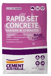 Cement Australia CONCRETERPDSET20K, Rapid Set Concrete, 20kg 1 Cement Australia CONCRETERPDSET20K, Rapid Set Concrete, 20kg