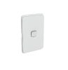 Clipsal 3041C-CY Iconic Series Skin Only, Cover Plate, Flush, Vertical/Horizontal, Suit 1 Gang Switch Grid, Cool Grey
