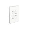 Clipsal 3044C-VW Iconic Series Skin Only, Cover Plate, Flush, Vertical/Horizontal, Suit 4 Gang Switch Grid, Vivid White