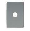 Clipsal C2031C-BA Classic C2000 Series Cover Plate, Flush, Metal, Vertical/Horizontal, suit 1 Gang Switch, Brushed Aluminium