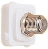 HPM 800FWE TV Outlet Mech, Antenna, Socket, F-Type to F Type, Pay TV, Straight, Flush, Single, 75OHM, RG6, White Electric