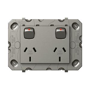 Legrand AR777MGN, Arteor 770 series - Horizontal double powerpoint 2 gang 10A 240V a.c. magnesium 1 Legrand AR777MGN, Arteor 770 series - Horizontal double powerpoint 2 gang 10A 240V a.c. magnesium